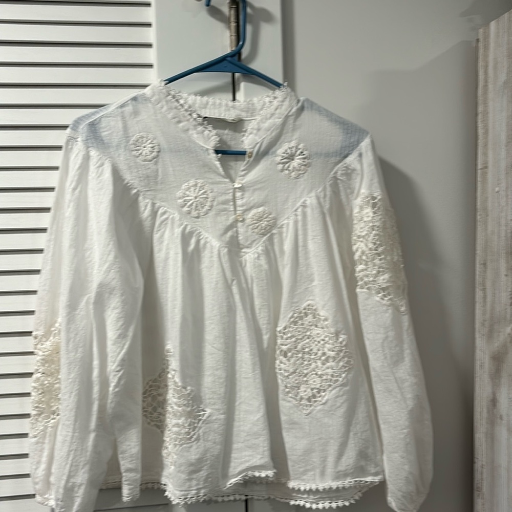 Zara white top